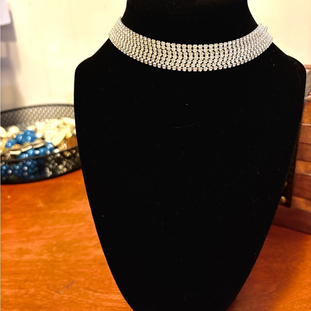 Cezanne Rhinestone Choker Necklace